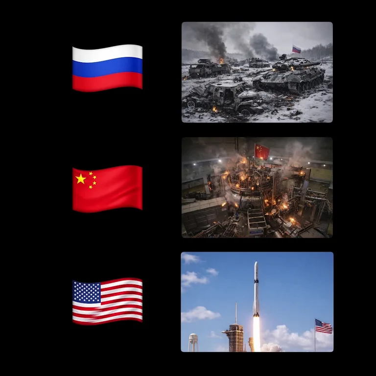 Russia vs China vs US